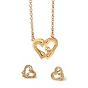 نیم ست استیل مدل قلب کد w-se-318