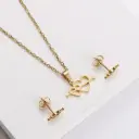 نیم ست استیل مدل قلب و تیر