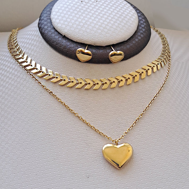 نیم ست دو ردیفه طرح قلب کد w-se-235