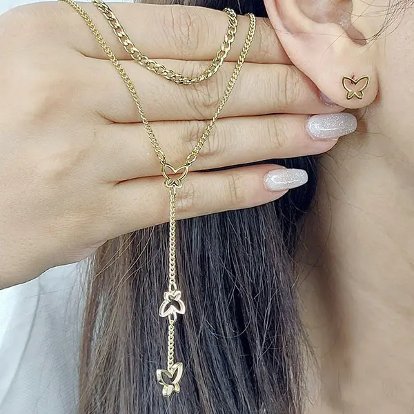 نیم ست دو ردیفه مدل پروانه اویز دار کد w-se-245