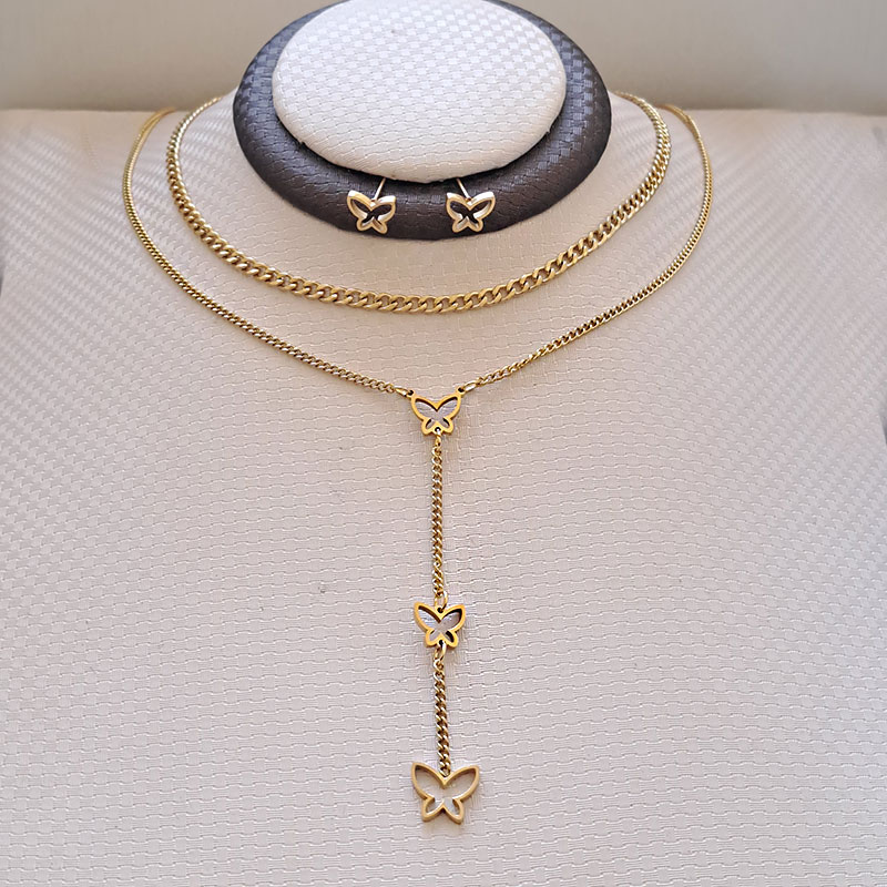 نیم ست دو ردیفه مدل پروانه اویز دار کد w-se-245