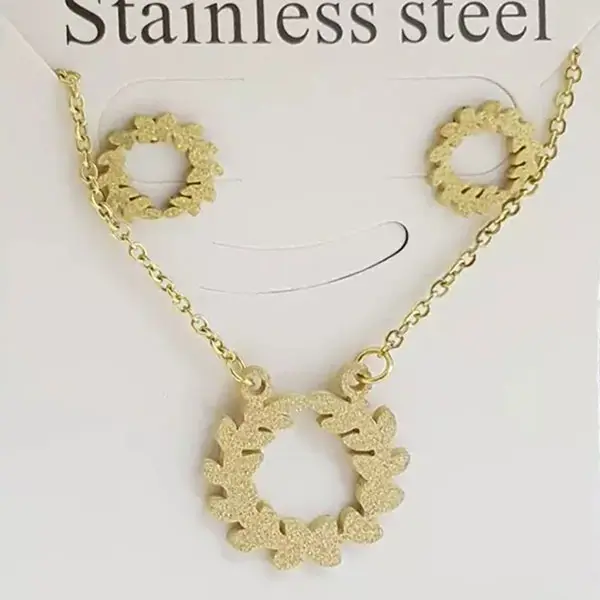 نیم ست زنانه استیل مدل گل کد w-se-147