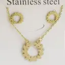 نیم ست زنانه استیل مدل گل کد w-se-147