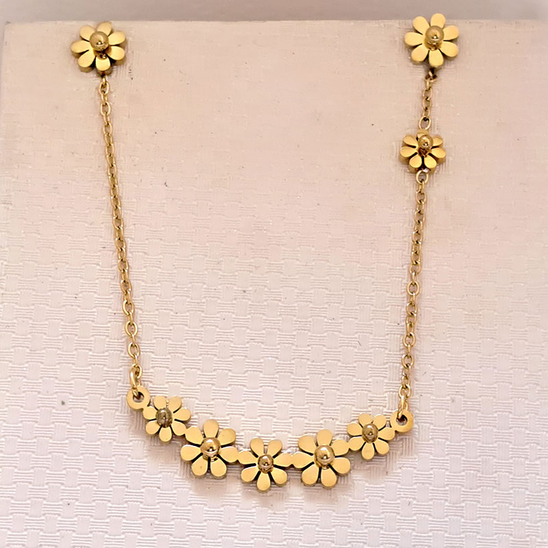 نیم ست زنانه استیل مدل گل کد w-se-19