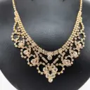 نیم ست زنانه تیتانیوم طرح جواهر کد w-se-04