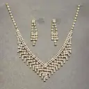 نیم ست زنانه تیتانیوم طرح جواهر کد w-se-07