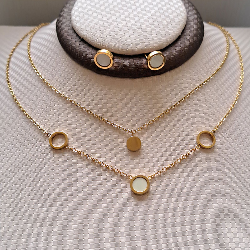 نیم ست زنانه دو ردیفه استیل کد w-se-18