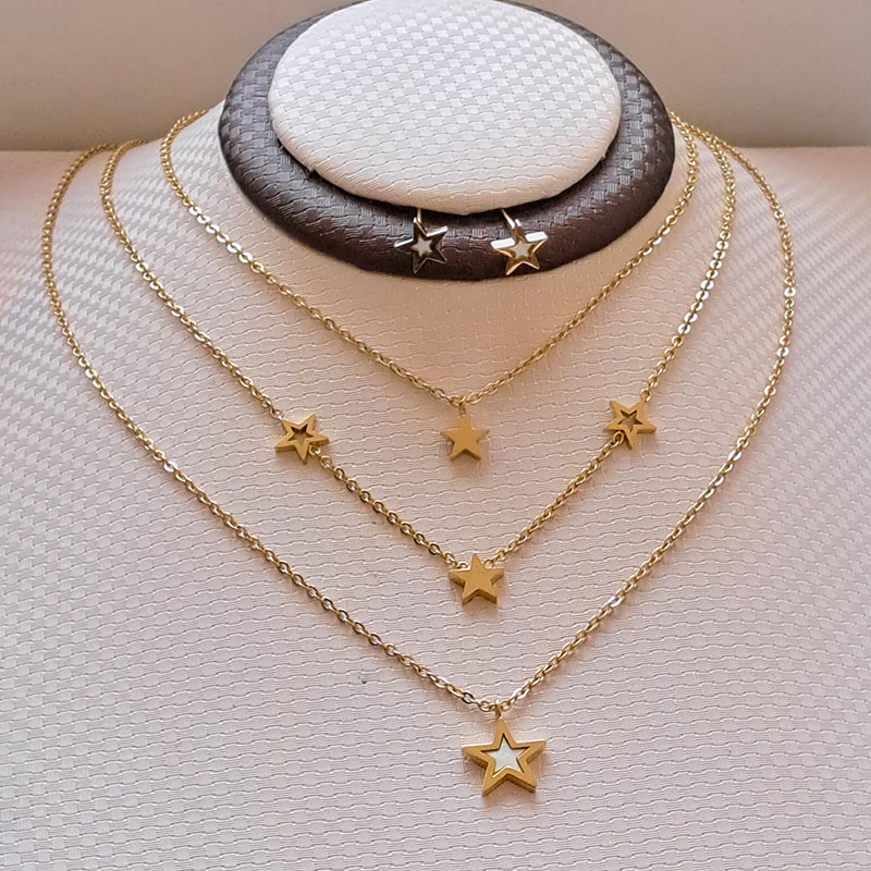 نیم ست زنانه سه ردیفه استیل کد w-se-181