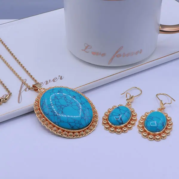 نیم ست زنانه فیروزه ای کد w-se-205