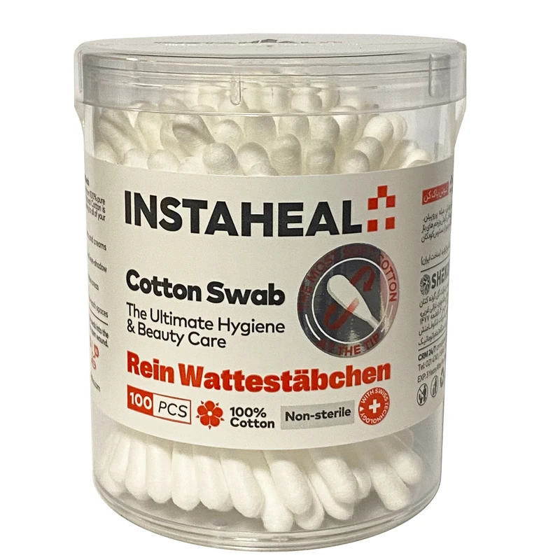 گوش پاک کن اینستاهیل استوانه ای کریستالی بسته 100 عددی 