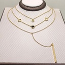 نیم ست سه ردیفه استیل مدل قلب کد w-se-282