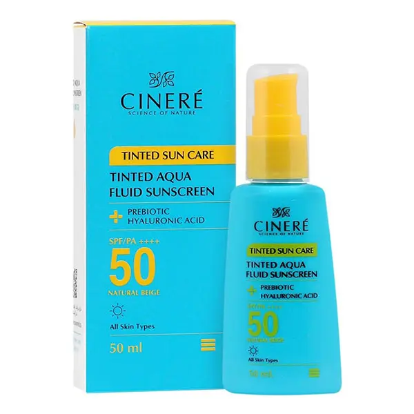 ضدآفتاب فلوئید رنگی سینره SPF50 بژ طبیعی 50 میل 