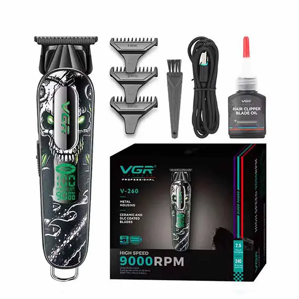 ماشین اصلاح وی جی آر مدل V 260 با تیغه سرامیک برش مستقیم 