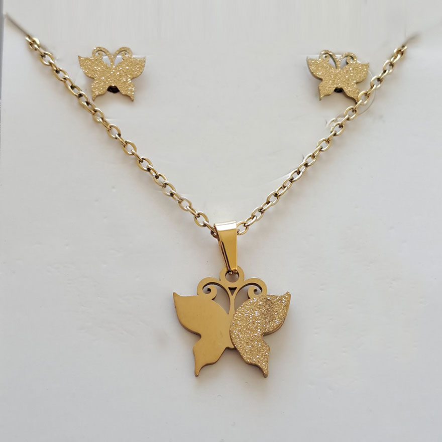 نیم ست استیل مدل پروانه کد w-se-324
