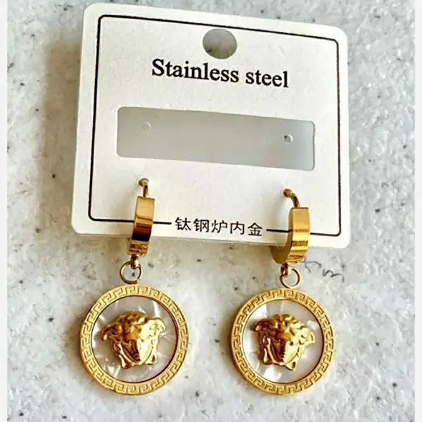 گوشواره اویزدار مدل ورساچه استیل  