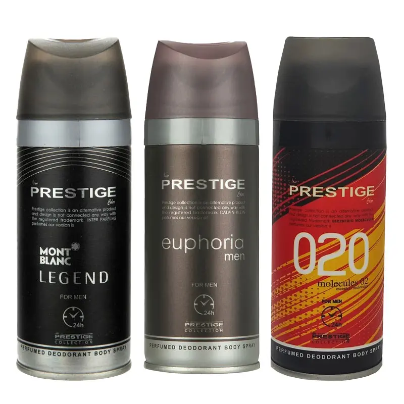 اسپری مردانه پرستیژ 150 میل مجموعه 3 عددی، مدل های Euphoria،Molecules،BLANC LEGEND