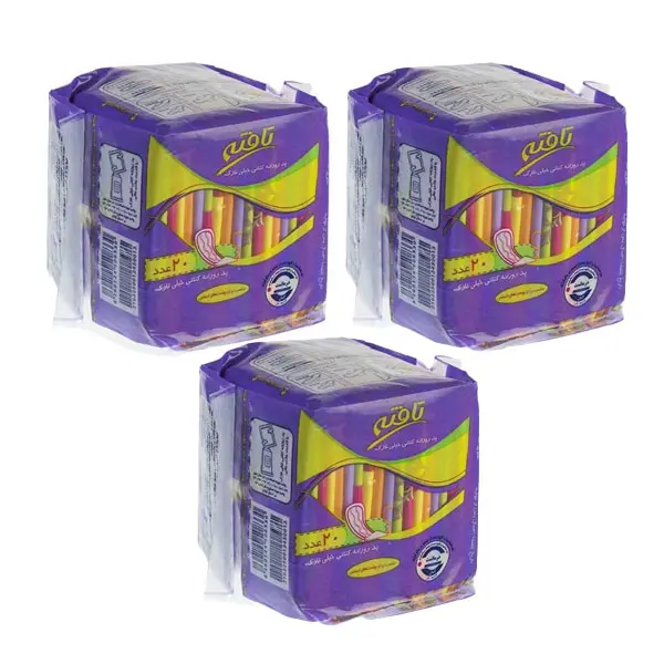 پد روزانه تافته مجموعه 3 عددی - مدل Ultra Thin بسته 20 عددی 