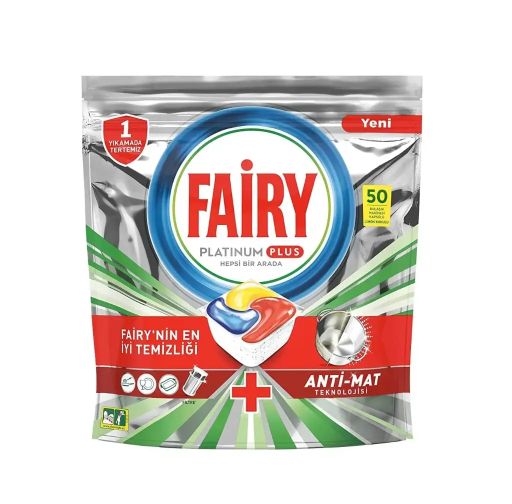 قرص ظرفشویی فیری Fairy مدل Platinum Plus بسته 50 عددی