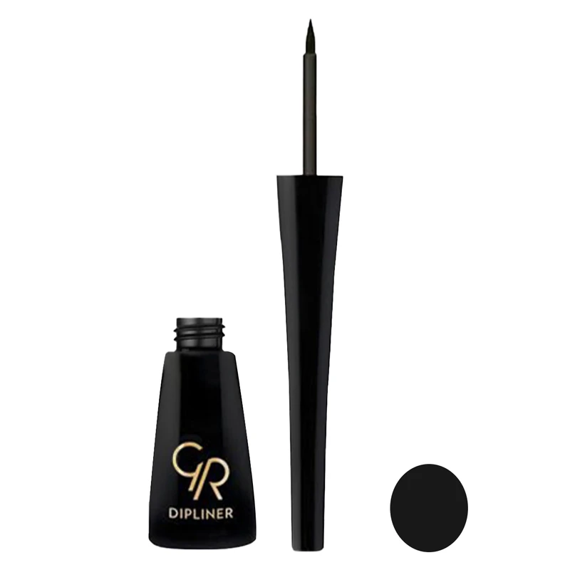 خط چشم کوزه ای گلدن رز مدل Dip Liner Black 