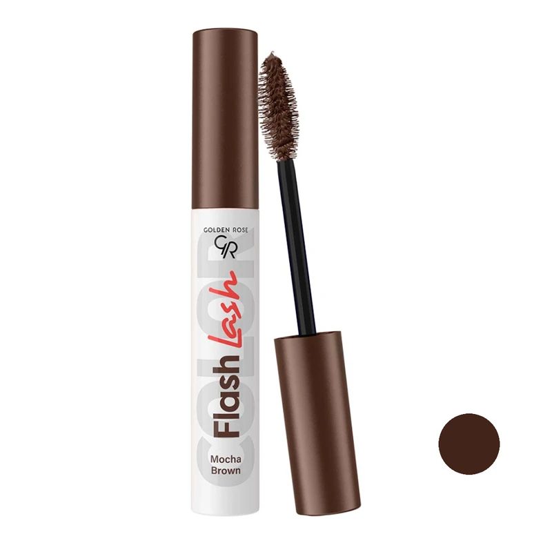 ریمل حجم‌دهنده و بلندکننده گلدن رز مدل Flash Lash Mocha Brown شماره 8 قهوه‌ای موکا حجم 9 میلی‌لیتر