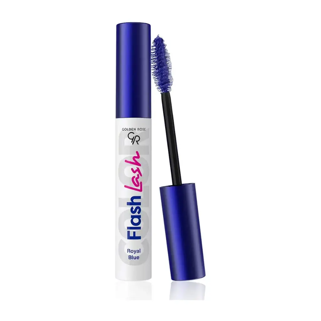 ریمل حجم‌دهنده و بلندکننده گلدن رز مدل Flash Lash Royal Blue شماره 4 آبی سلطنتی حجم 9 میلی‌لیتر
