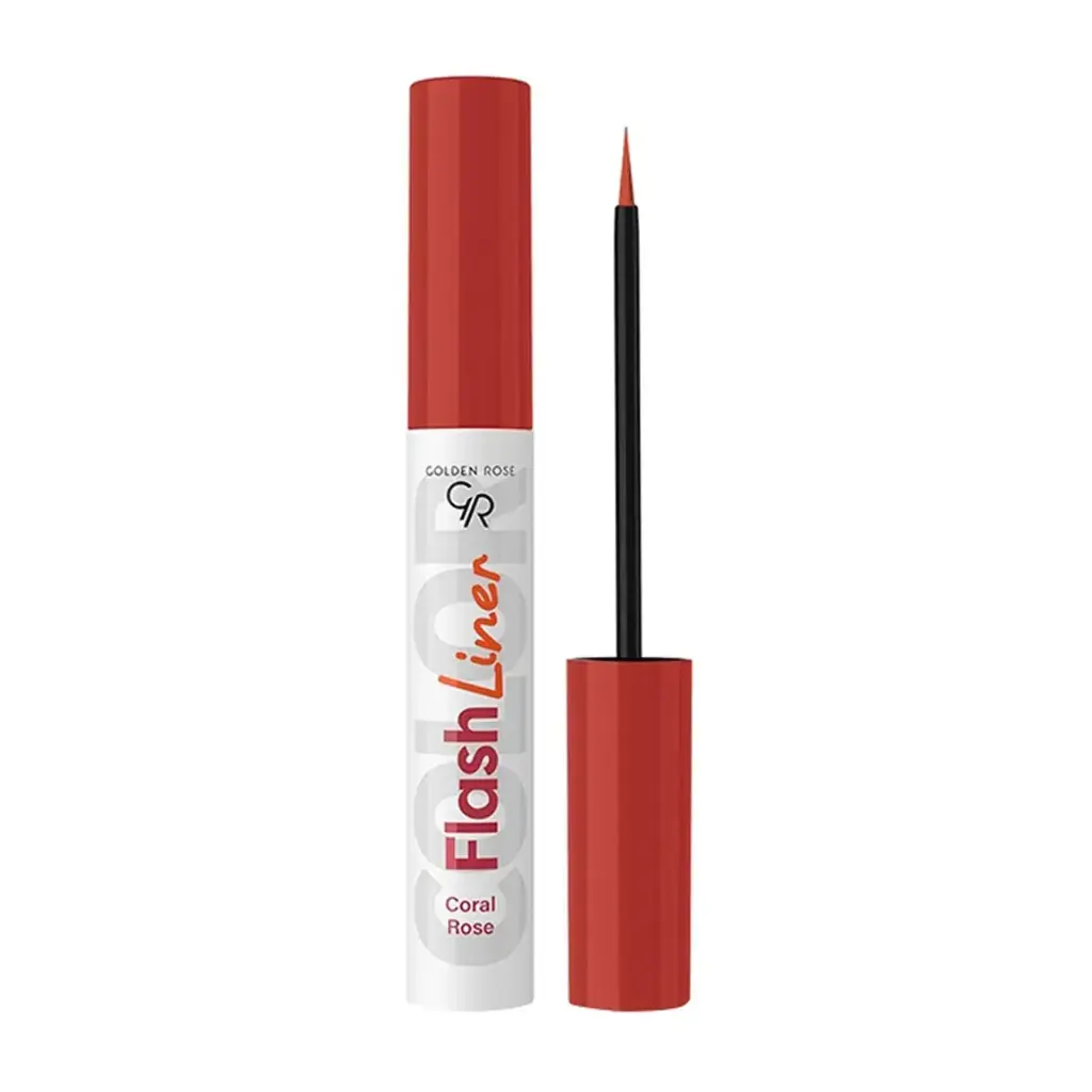 خط چشم رنگی گلدن رز مدل Flash Liner حجم 3.5 میلی لیتر شماره 106 گل رز مرجانی