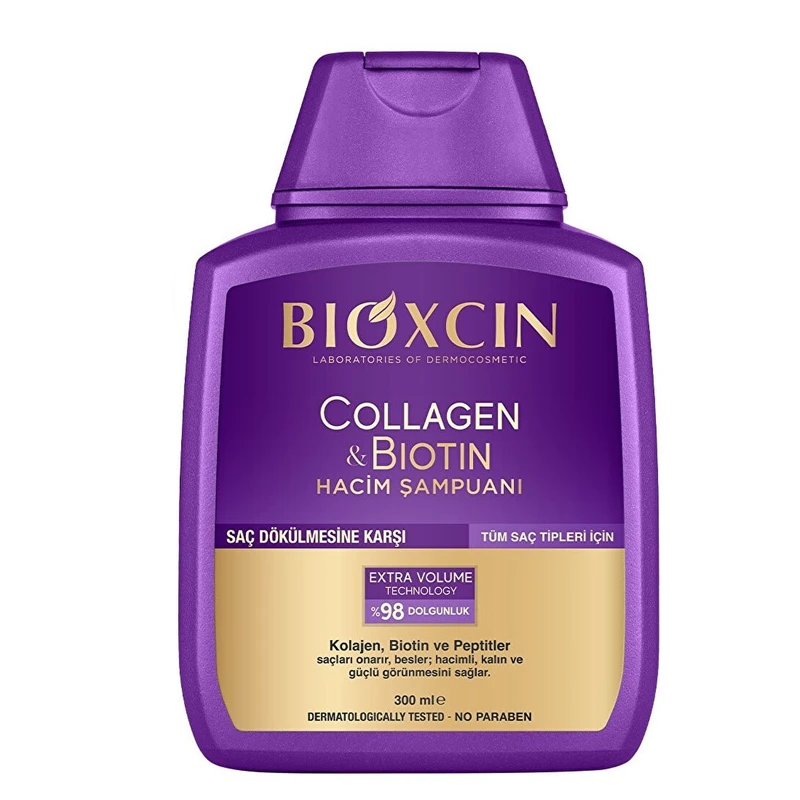 شامپو تقویت کننده و ضد ریزش مو بیوکسین مدل Collagen Biotin حجم 300 میلی لیتر