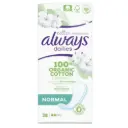 پد روزانه سایز نرمال آلویز Always با پنبه 100% اورگانیک با قدرت جذب 2 قطره بسته 28 عددی