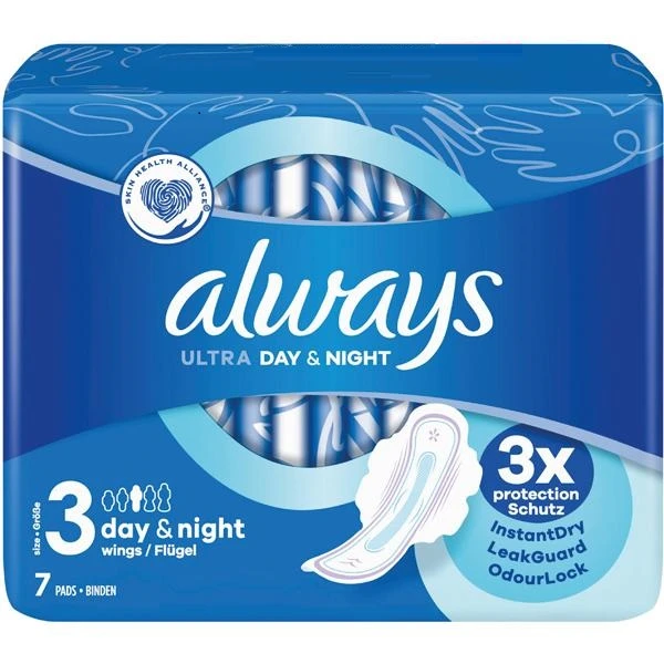 نوار بهداشتی الویز مدل ULTRA DAY NIGHT بسته 7 عددی 