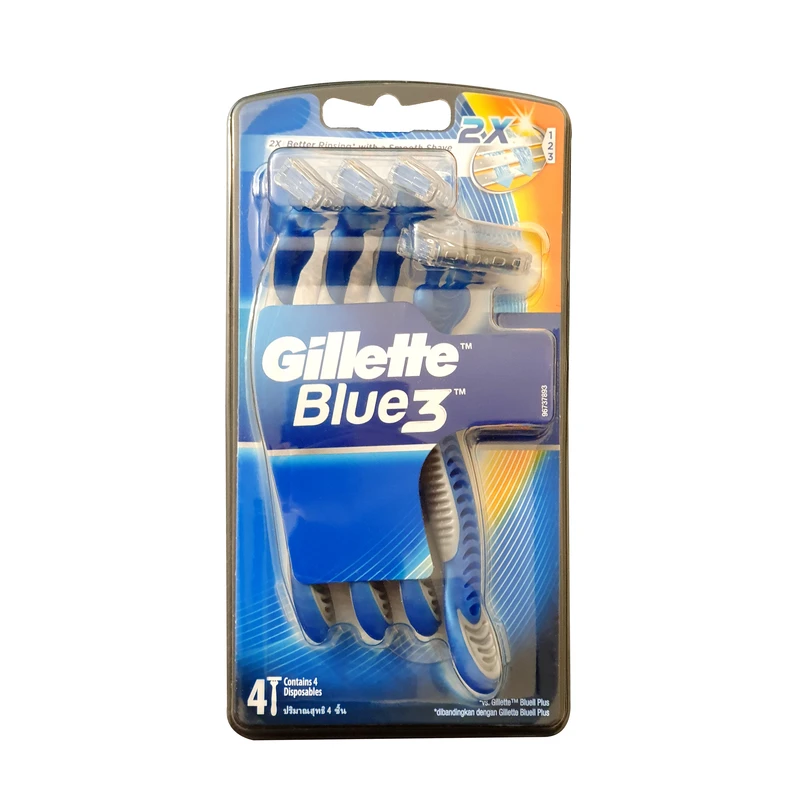 خود تراش ‏ژیلت مدل Blue 3 بسته 4 عددی 