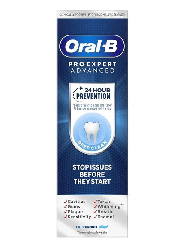 خمیردندان اورال بی پرو اکسپرت Oral‑B Pro‑Expert Advanced Deep Clean با رایحه نعناع 