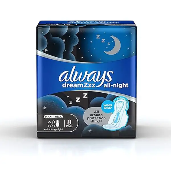 نوار بهداشتی شبانه ضخیم و خیلی بلند Always Dreamzzz با باله، مناسب محافظت کامل در طول شب