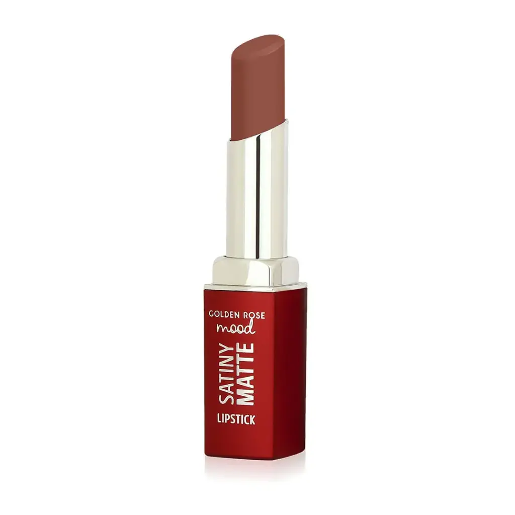 رژ لب جامد گلدن رز مدل Satiny Matte شماره 02