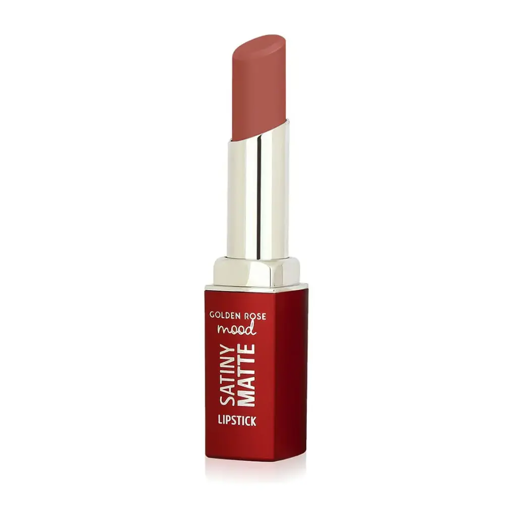 رژ لب جامد گلدن رز مدل Satiny Matte شماره 03