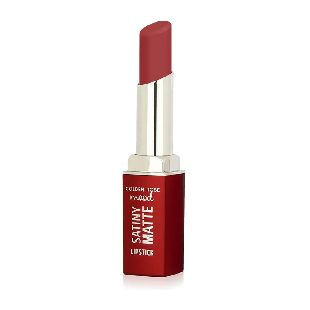رژ لب جامد گلدن رز مدل Satiny Matte شماره 04