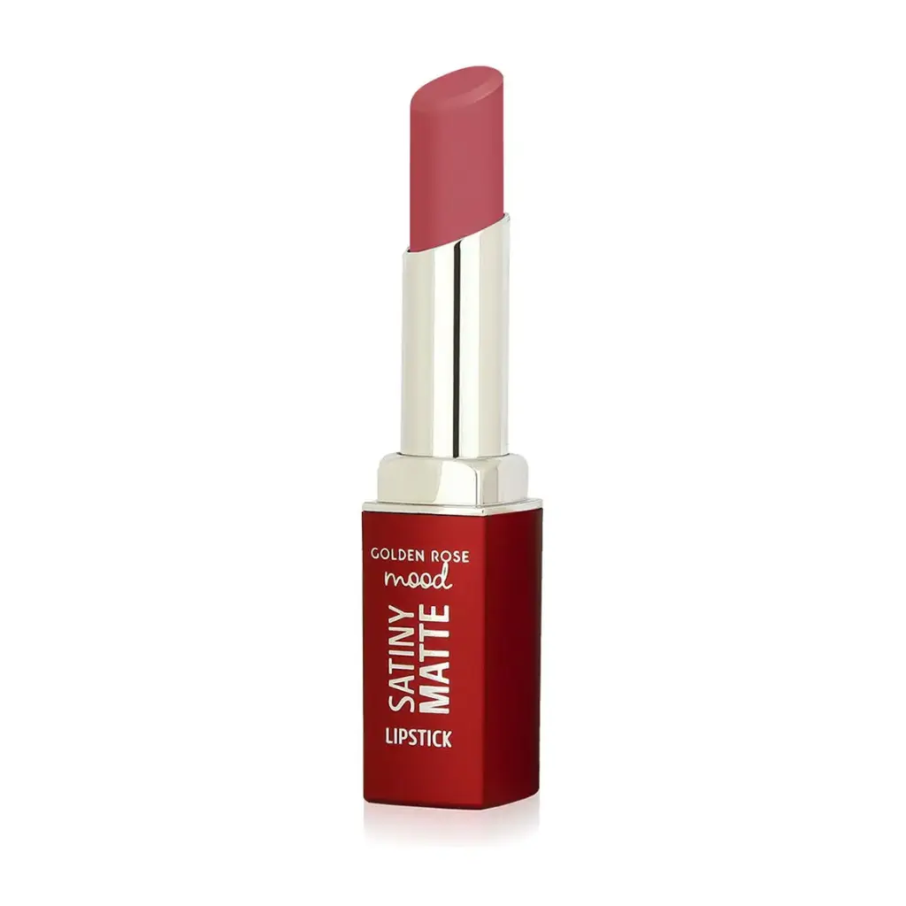 رژ لب جامد گلدن رز مدل Satiny Matte شماره 06