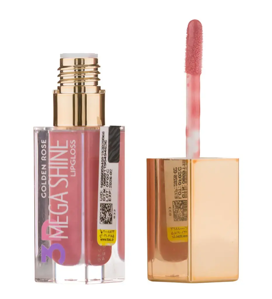 رژلب مایع گلدن رز مدل 3D Mega Shine شماره 114