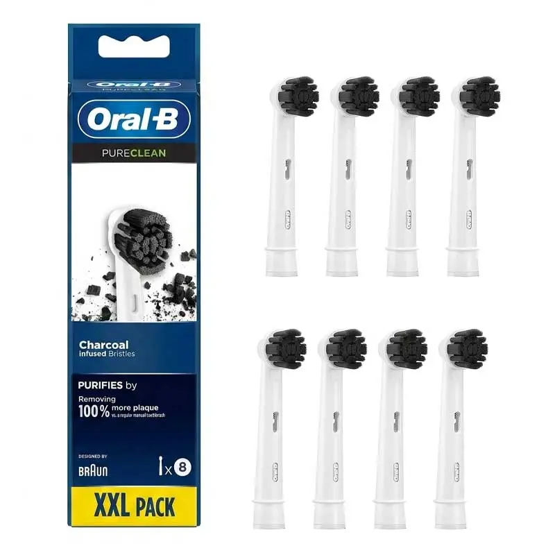 سری یدک مسواک برقی اورال بی مدل Charcoal بسته 8 عددی