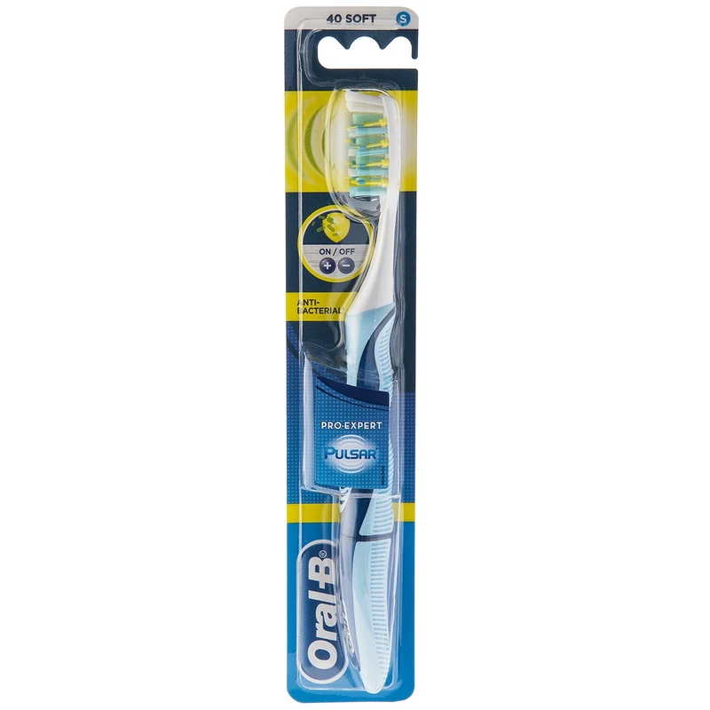 مسواک اورال بی مدل Pulsar Anti-Bacterial با برس نرم