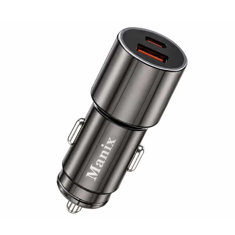 شارژر فندکی خودرو مانیکس مدل MA-6801 با قابلیت شارژ سریع PD و QC 4.0 توان 55 وات