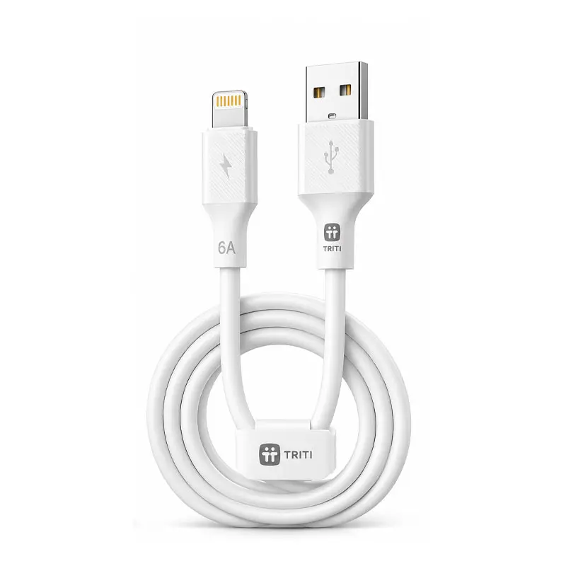کابل شارژ و انتقال داده آیفون تریتی مدل 3T-101 با رابط USB به لایتنینگ طول 1 متر
