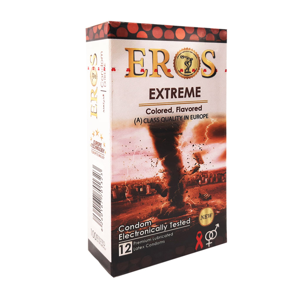 کاندوم قدرتمند اروس مدل EXTREME بسته 12 عددی