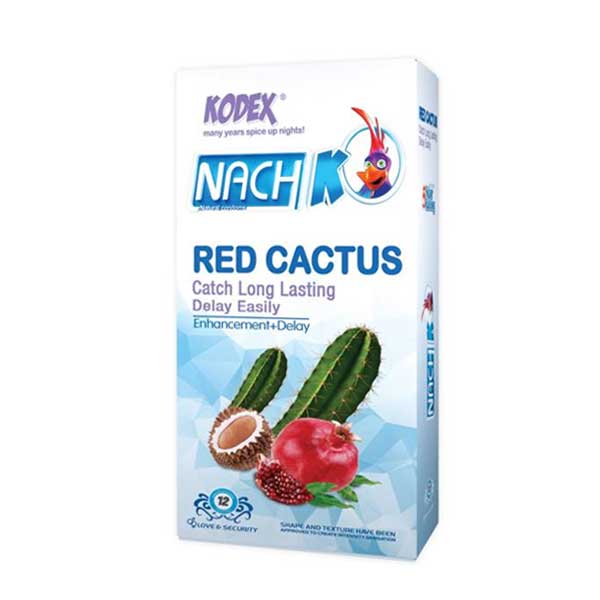 کاندوم بزرگ کننده کدکس Red Cactus بسته 12 عددی