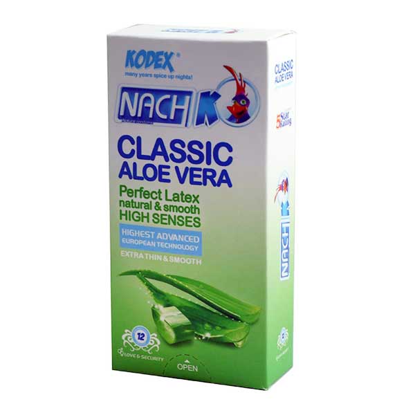 کاندوم ناچ کدکس مدل آلوئه ورا بسته 12 عددی