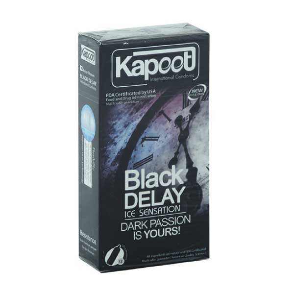 کاندوم کاپوت مدل Black Delay بسته 12 عددی