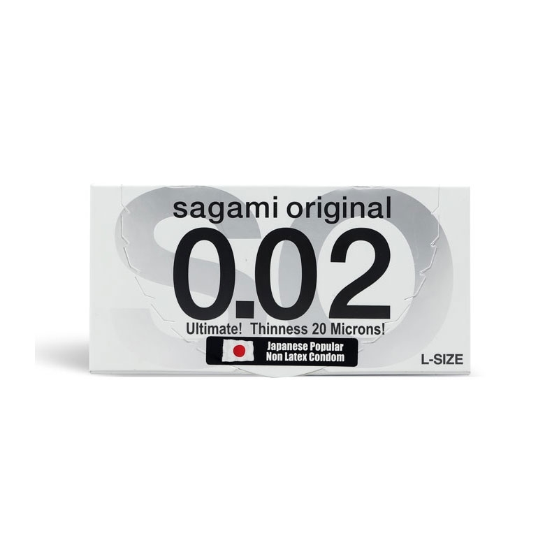 کاندوم ساگامی سایز بزرگ دو عددی اورجینال SAGAMI ORIGINAL 0.02