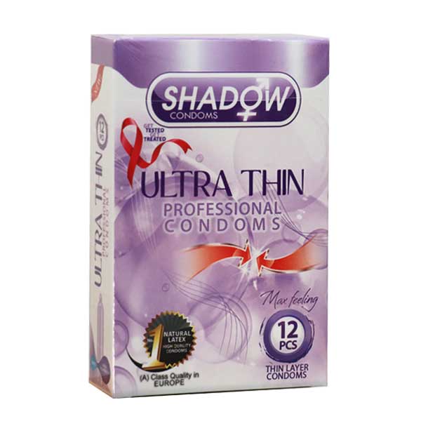 کاندوم شادو مدل ultra thin بسته 12 عددی