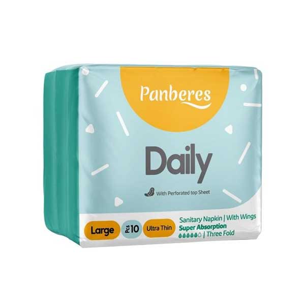 نوار بهداشتی بالدار روزانه پنبه ریز سایز بزرگ