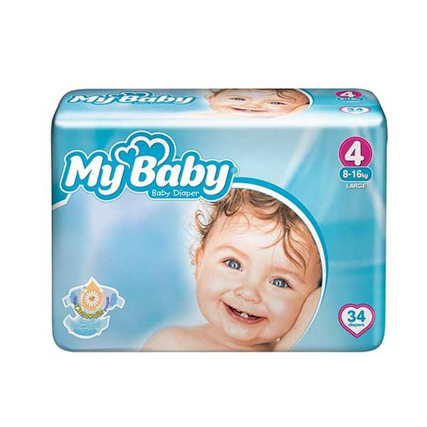 پوشک مای بیبی مدل Chamomile سایز 4 بسته 34 عددی