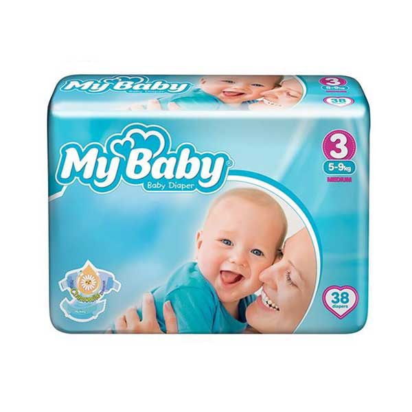 پوشک مای بیبی مدل Chamomile سایز 3 بسته 38 عددی